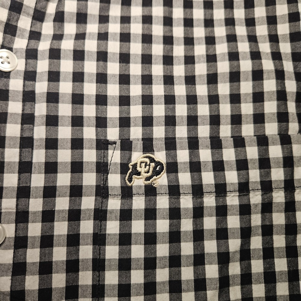 Paxton Button Down Longsleeve Shirt Black Gingham Plaid University Of Colorado L - Picture 5 of 11